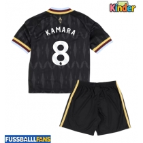 Aston Villa Boubacar Kamara #8 Auswärts Trikotsatz Kinder 2026-27 Kurzarm (+ Kurze Hosen)